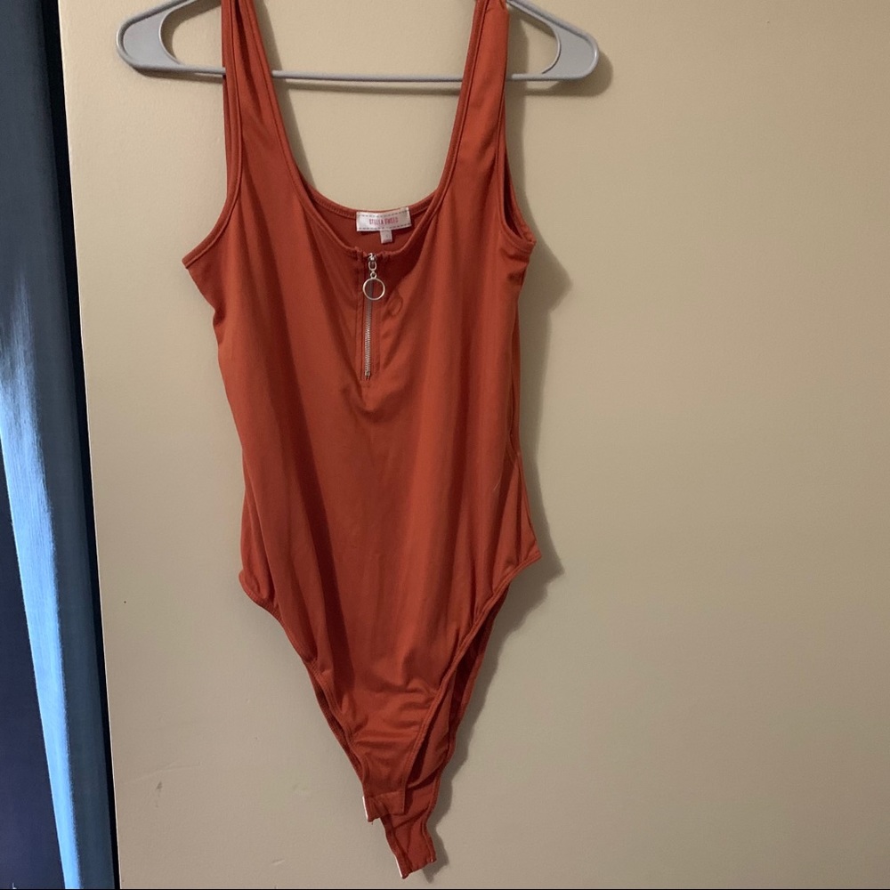 Front zipper bodysuit